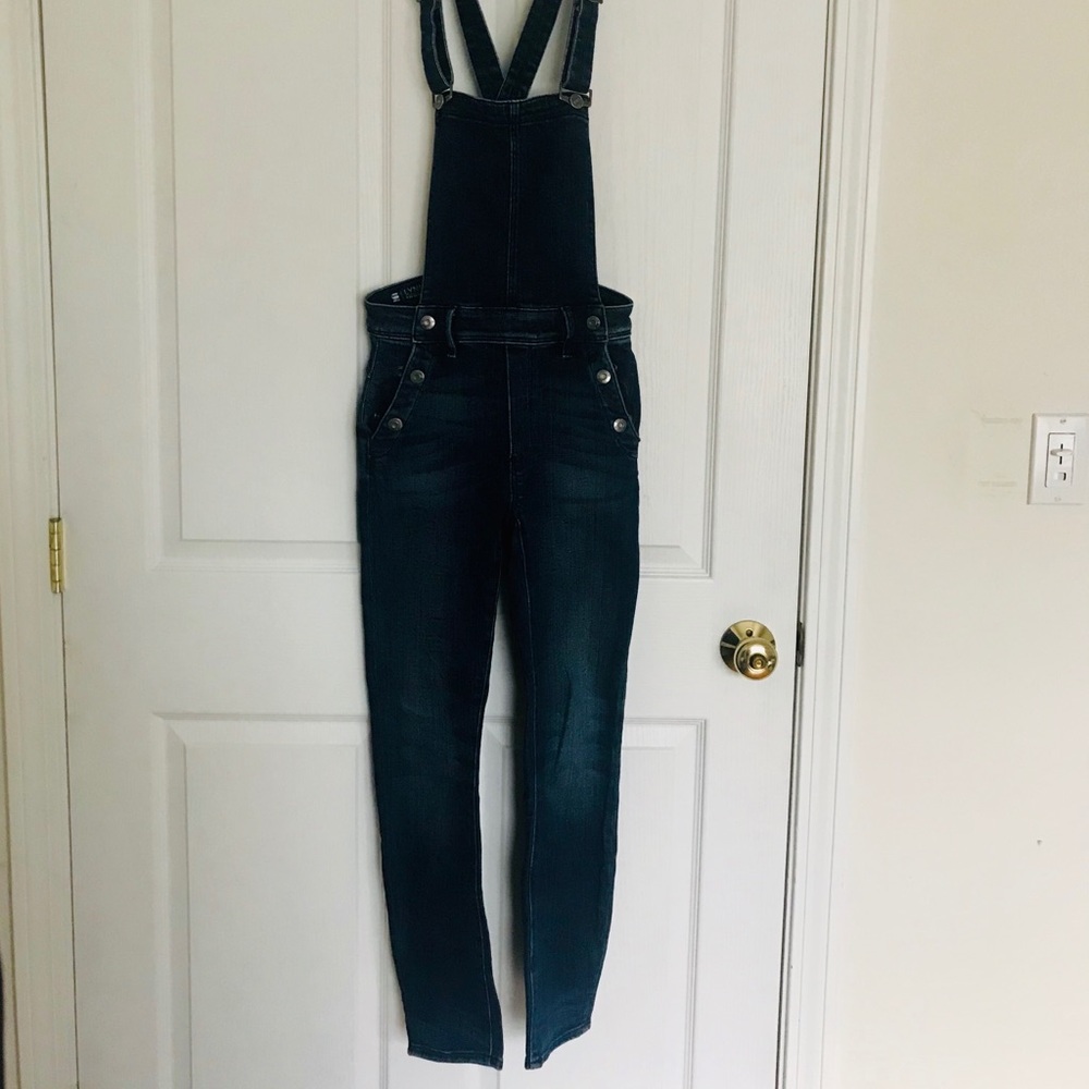 G-Star RAW Lynn High Waist Slim Navy Overalls - Picture 5 of 8